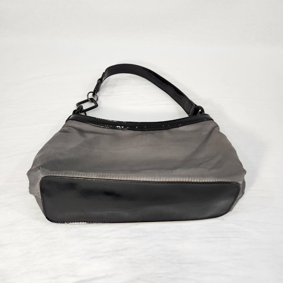 LeSportsac Gray/Black Y2K Leather Trim Shoulder Strap Charms Mini Bag LIKE NEW! - Picture 4 of 14